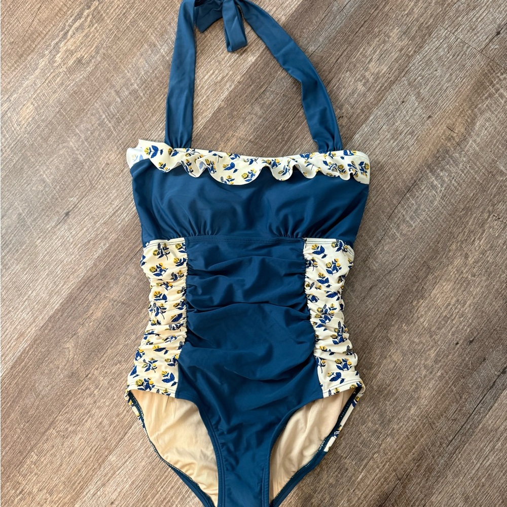 Matilda Jane Blue and Cream Floral  One Piece